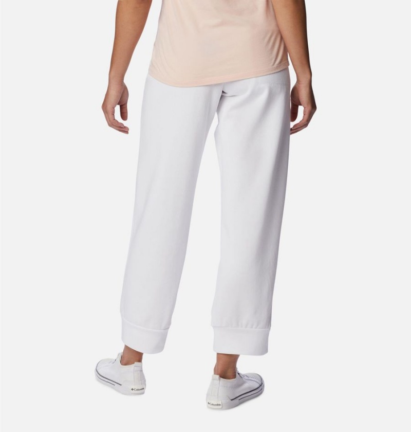 White Women's Columbia Lodge French Terry Pull-On Pants | ODXFY-7146