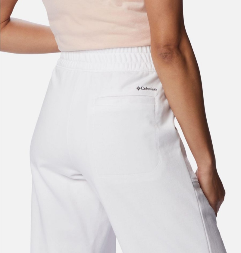 White Women's Columbia Lodge French Terry Pull-On Pants | ODXFY-7146