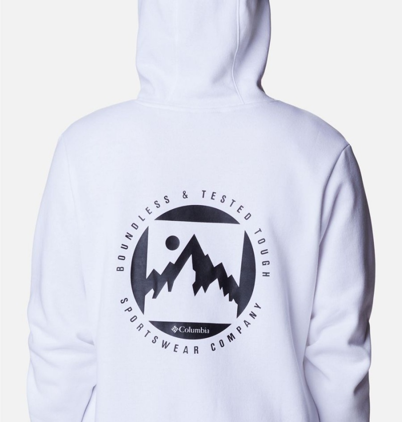 White Women's Columbia Logo II Hoodie | LZFUX-7892