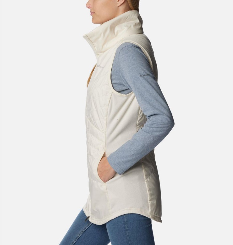 White Women's Columbia Mix It Around Long Vest | VKOSM-9754