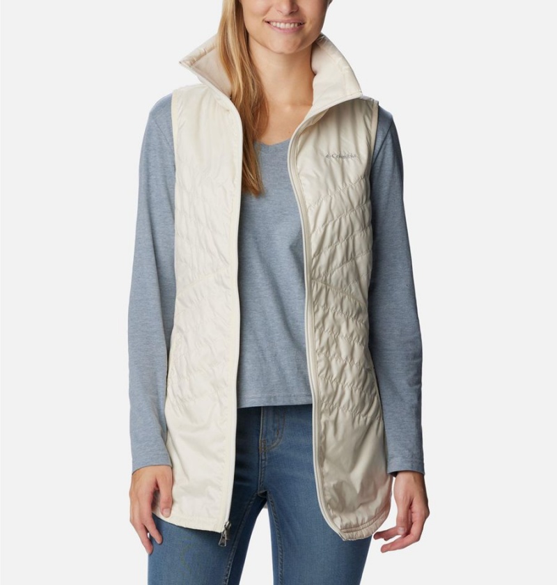 White Women's Columbia Mix It Around Long Vest | VKOSM-9754