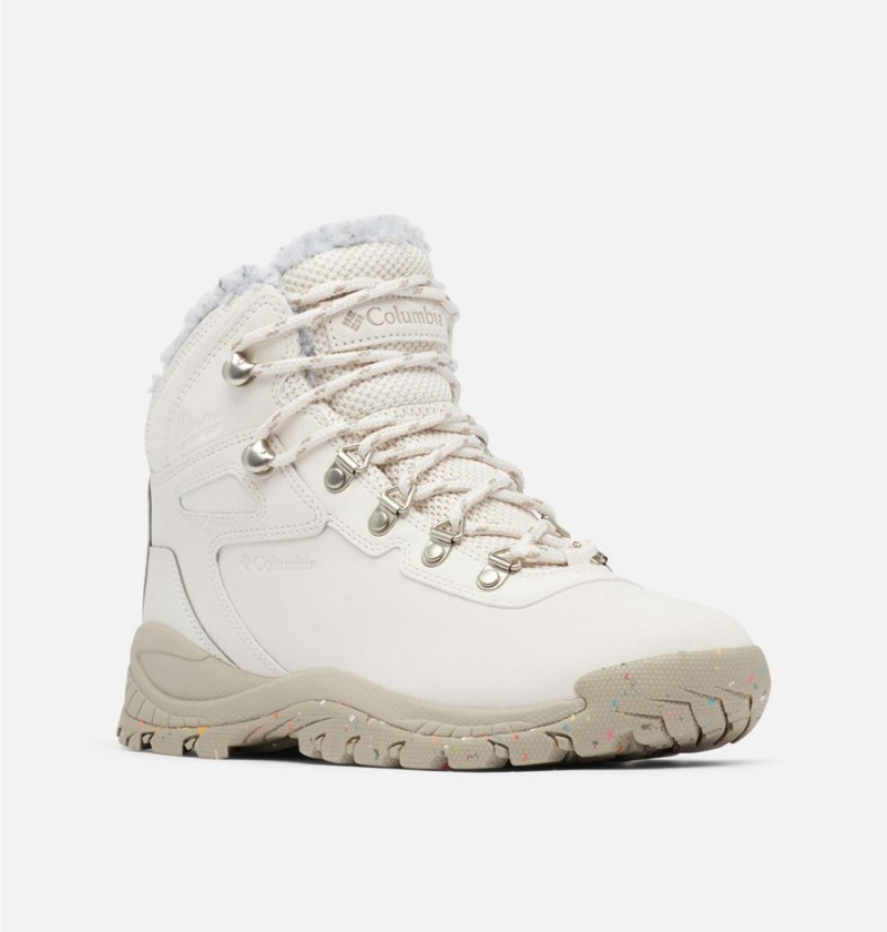 White Women's Columbia Newton Ridge Waterproof Omni Heat II Boot Hiking Shoes | PFIQK-8732