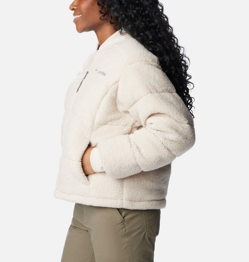 White Women's Columbia Novelty Puffer Jacket | VNWMP-9073