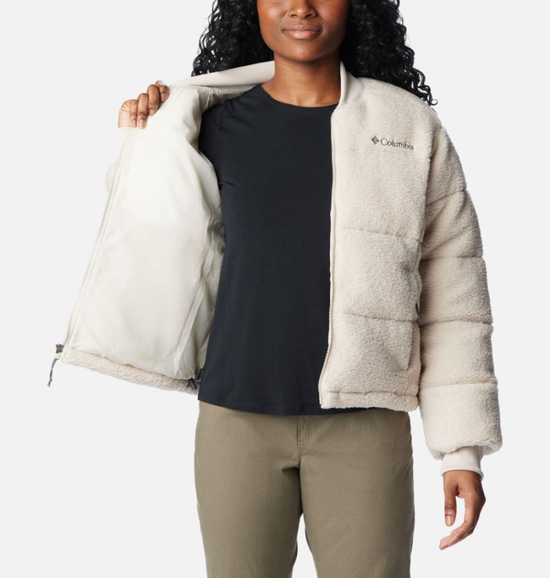 White Women's Columbia Novelty Puffer Jacket | VNWMP-9073