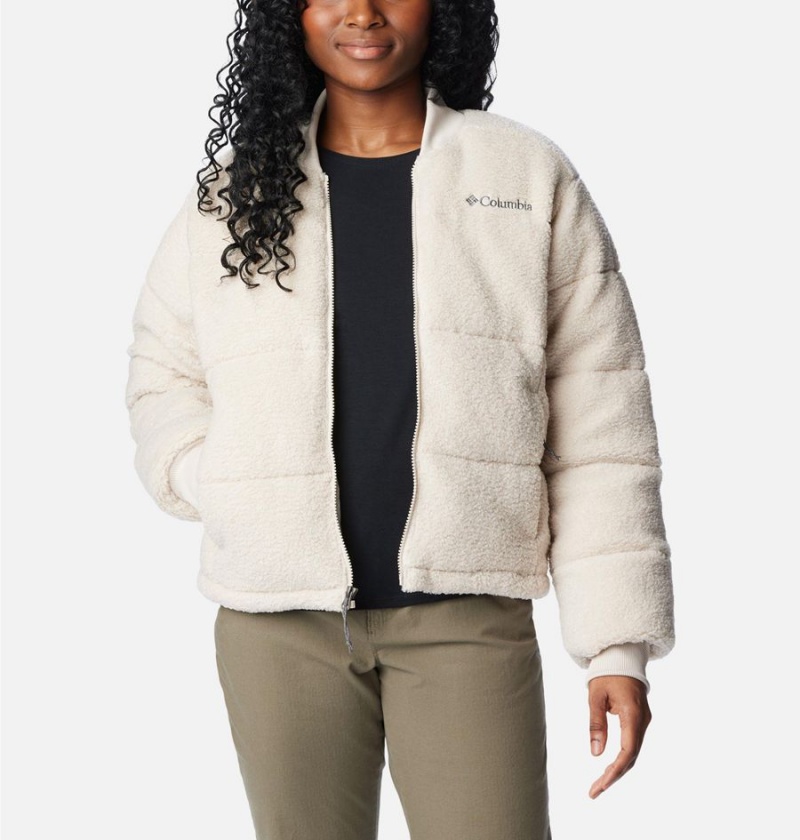 White Women's Columbia Novelty Puffer Jacket | VNWMP-9073