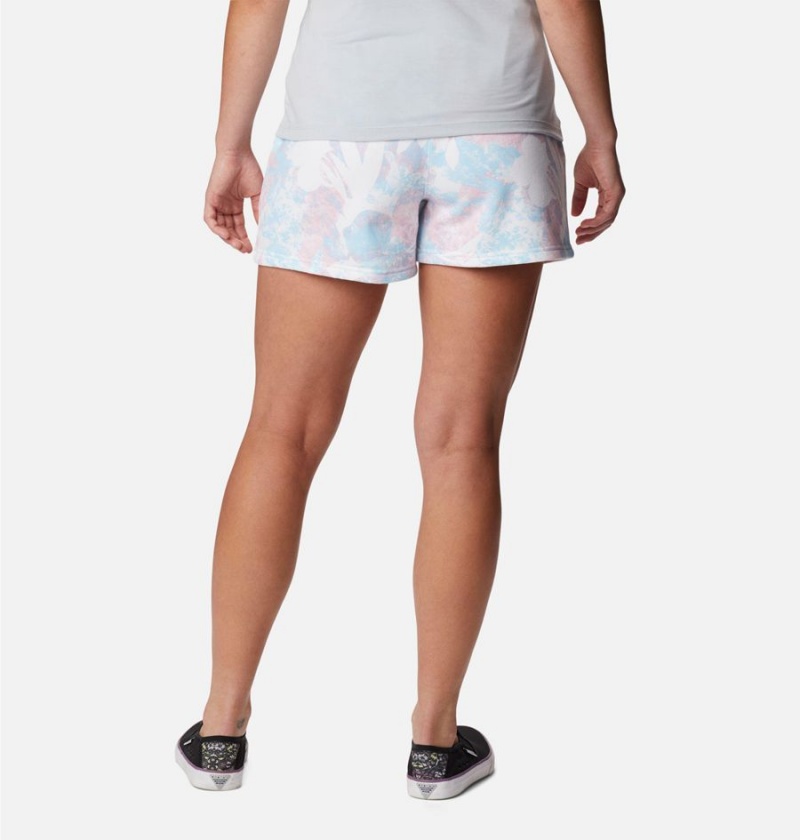 White Women's Columbia PFG Slack Water French Terry Shorts | UAYMN-3196