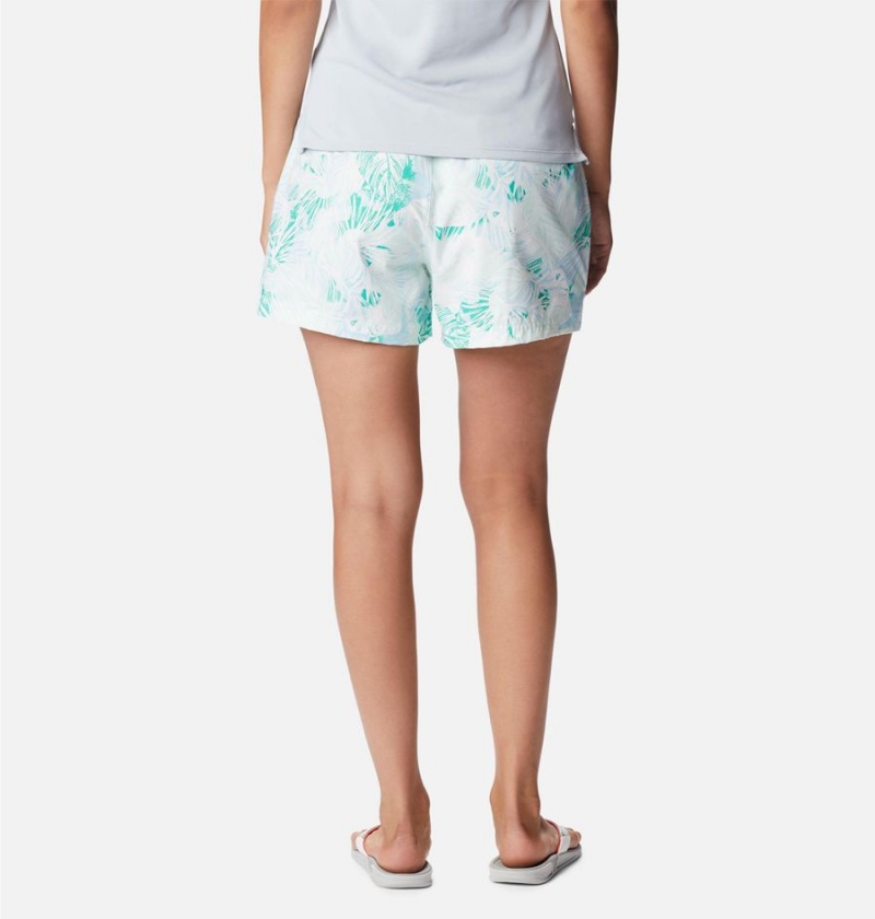 White Women's Columbia PFG Super Slack Water Stretch Water Shorts | XDGYT-5897