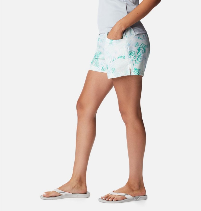 White Women's Columbia PFG Super Slack Water Stretch Water Shorts | XDGYT-5897