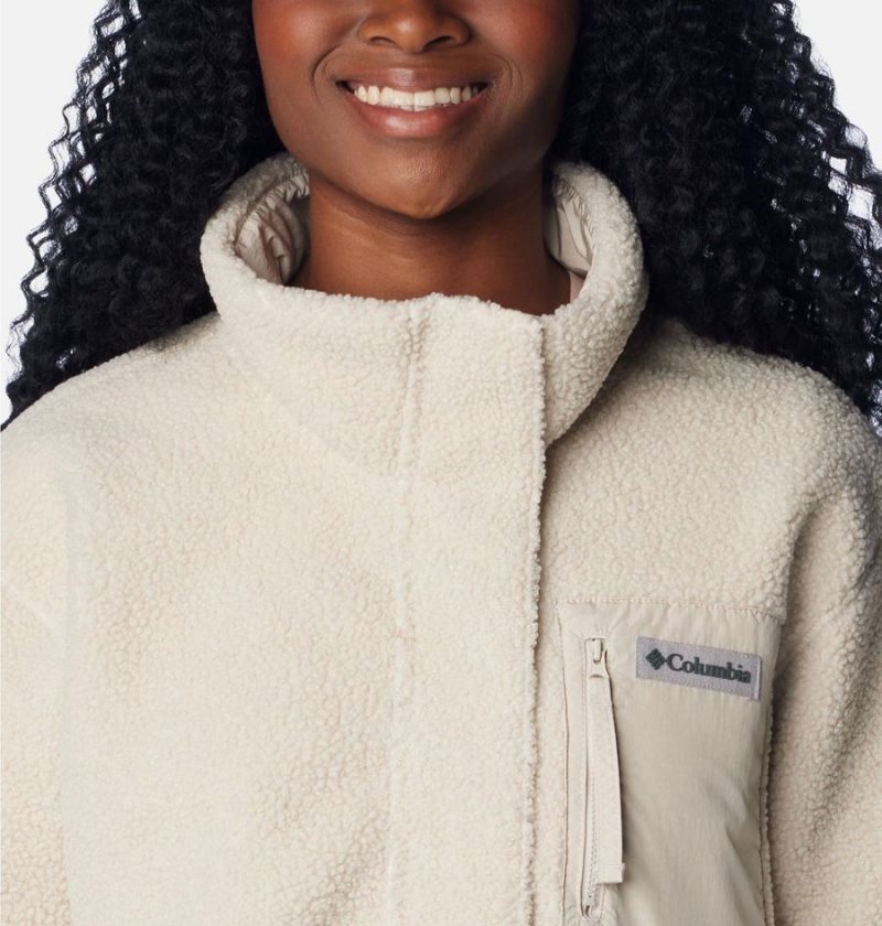 White Women's Columbia Panorama Full Length Fleece Jacket | YWLNZ-5418