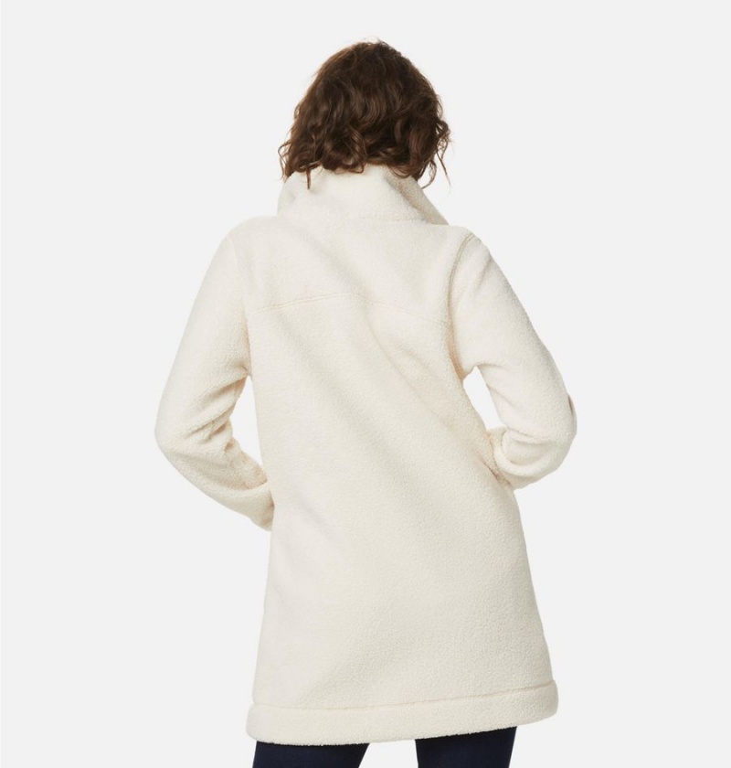 White Women's Columbia Panorama Long Fleece Jacket | WYXFR-0629