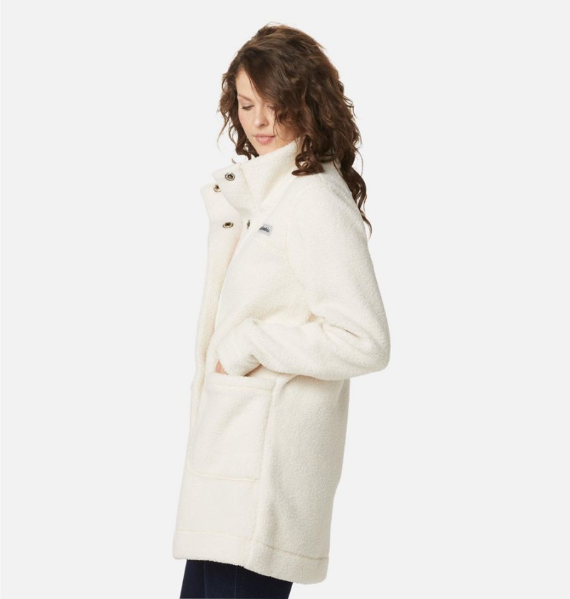 White Women's Columbia Panorama Long Fleece Jacket | WYXFR-0629