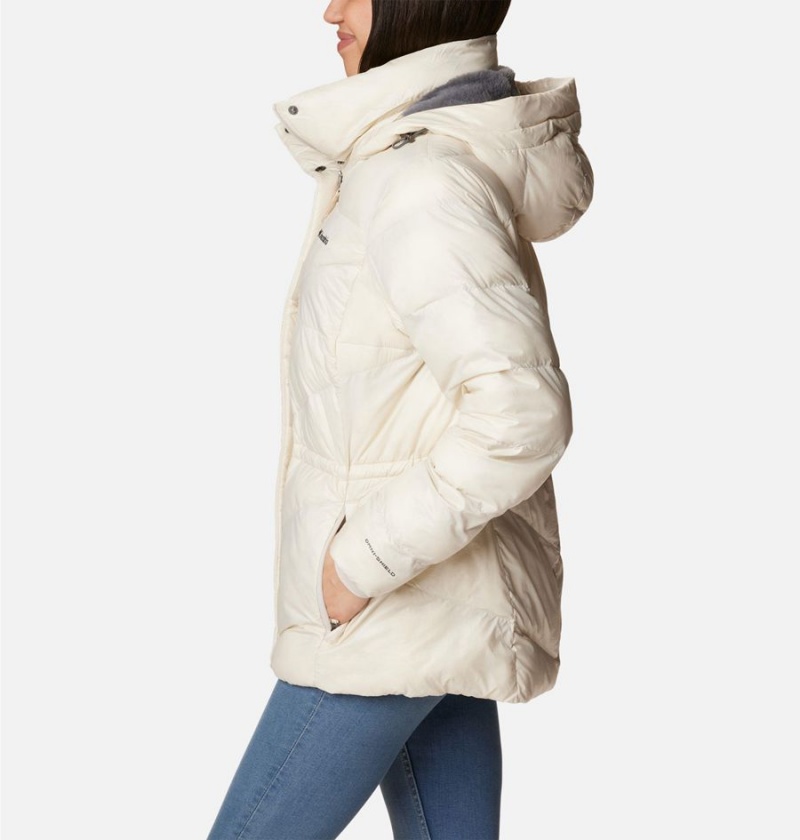 White Women's Columbia Peak to Park II Insulated Hooded Puffer Jacket | RGFJH-3689