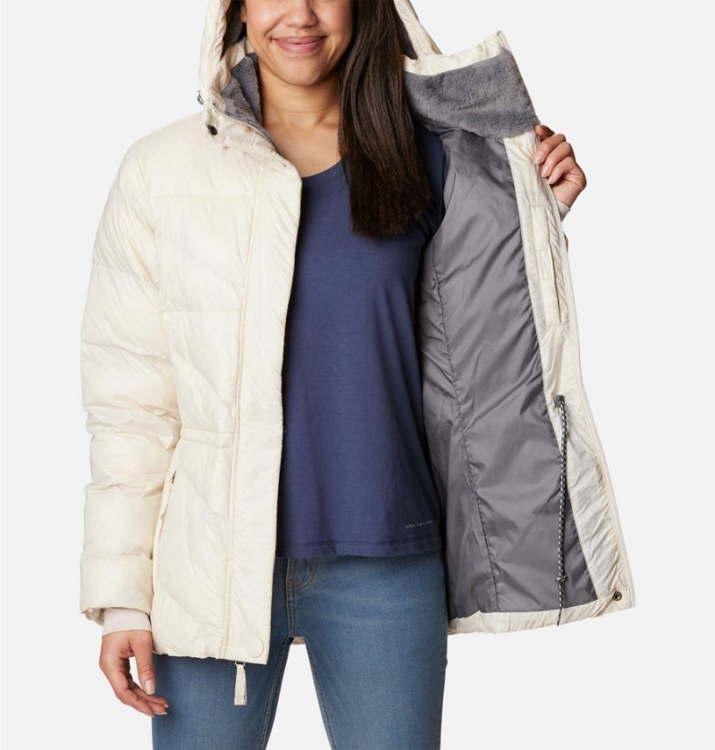 White Women's Columbia Peak to Park II Insulated Hooded Puffer Jacket | RGFJH-3689