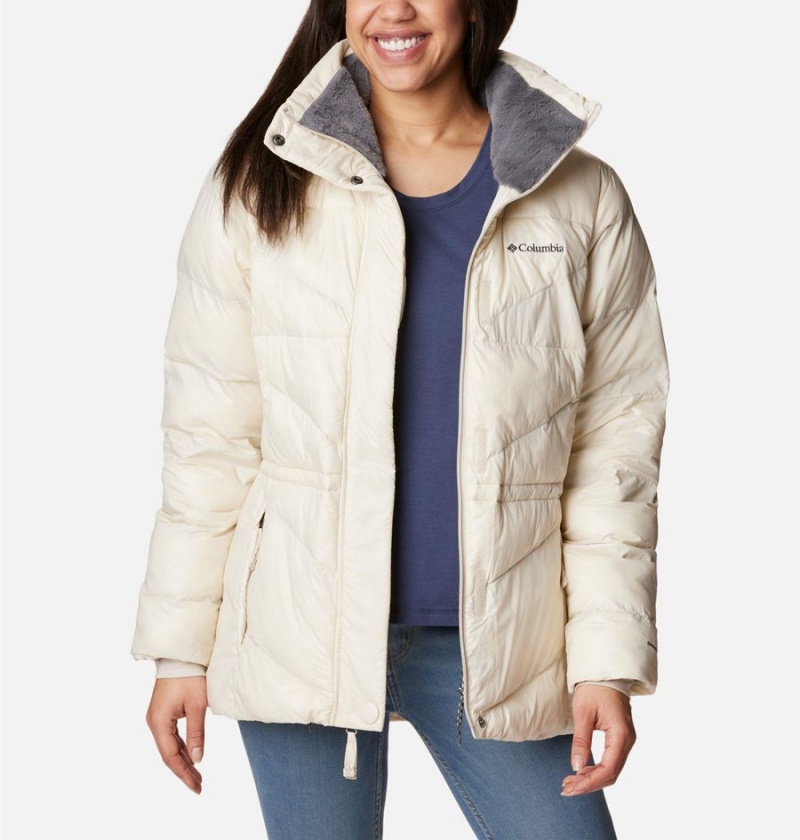 White Women's Columbia Peak to Park II Insulated Hooded Puffer Jacket | RGFJH-3689