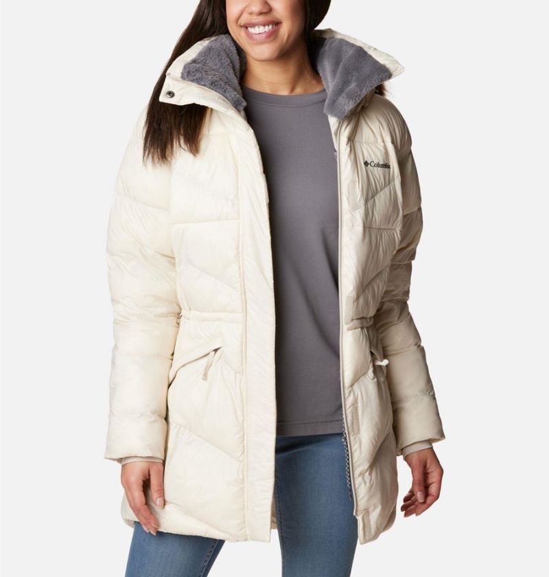 White Women's Columbia Peak to Park Mid Insulated Puffer Jacket | DUAPW-7320