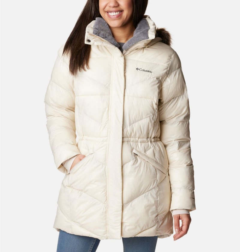 White Women\'s Columbia Peak to Park Mid Insulated Puffer Jacket | DUAPW-7320