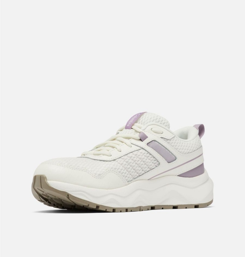 White Women's Columbia Plateau Sneakers | RPXAG-6457