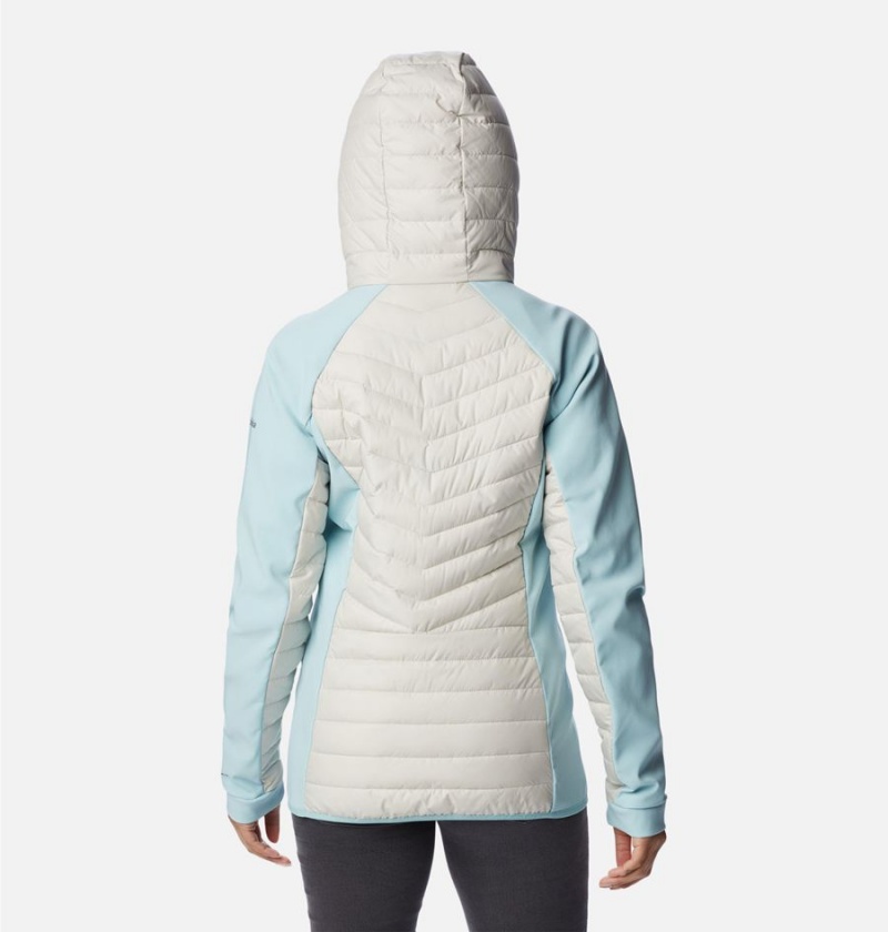 White Women's Columbia Powder Lite Hybrid Hooded Puffer Jacket | ABVUC-2140