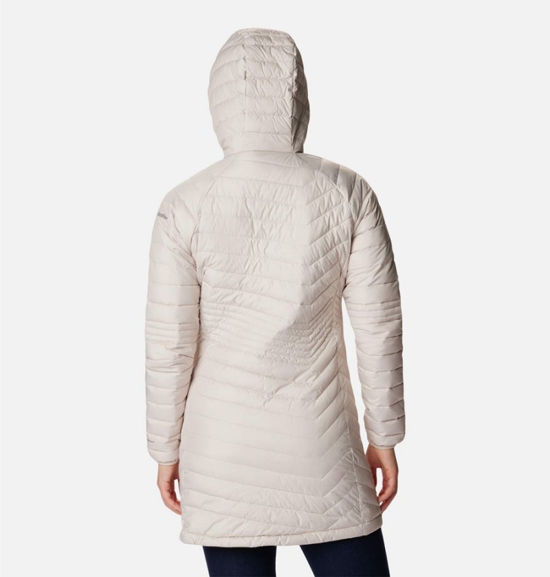 White Women's Columbia Powder Lite Mid Puffer Jacket | LEUCN-0352