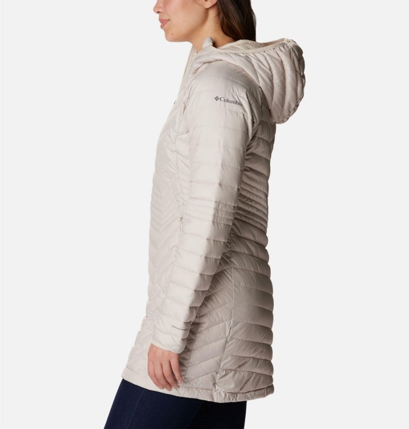 White Women's Columbia Powder Lite Mid Puffer Jacket | LEUCN-0352