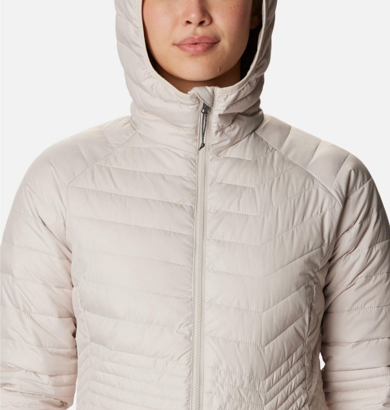 White Women's Columbia Powder Lite Mid Puffer Jacket | LEUCN-0352