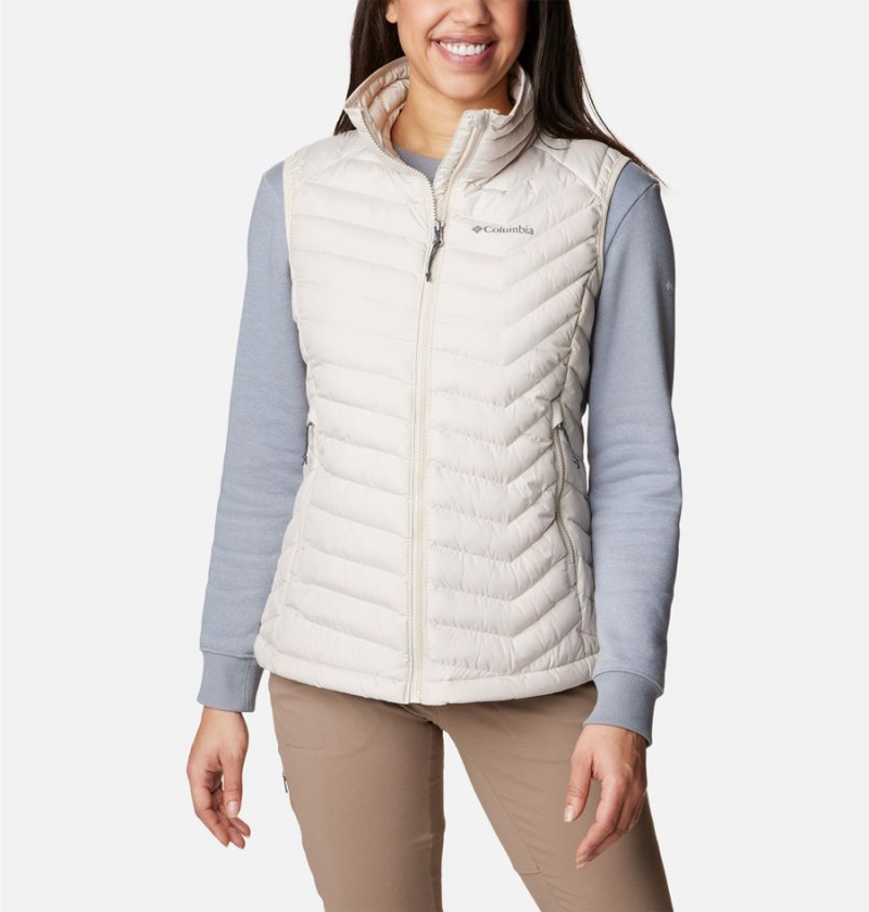 White Women\'s Columbia Powder Lite Vest | QIDPS-1972