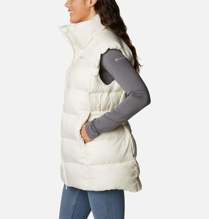 White Women's Columbia Puffect Mid Vest | CVEPH-0764