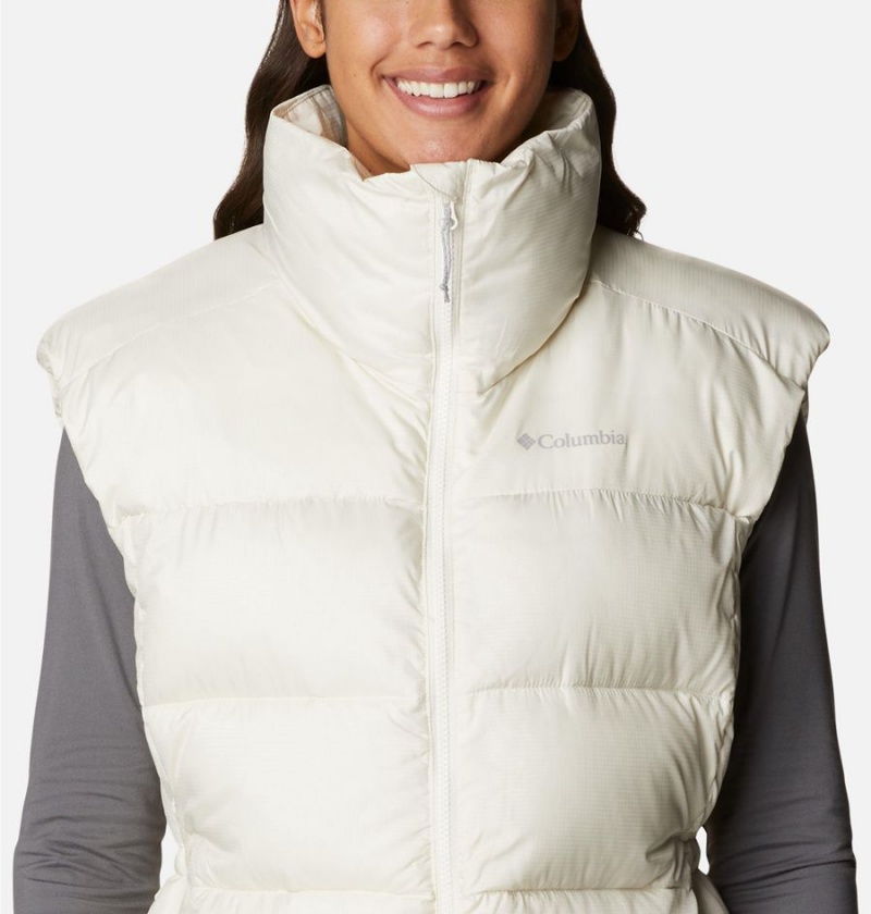 White Women's Columbia Puffect Mid Vest | CVEPH-0764