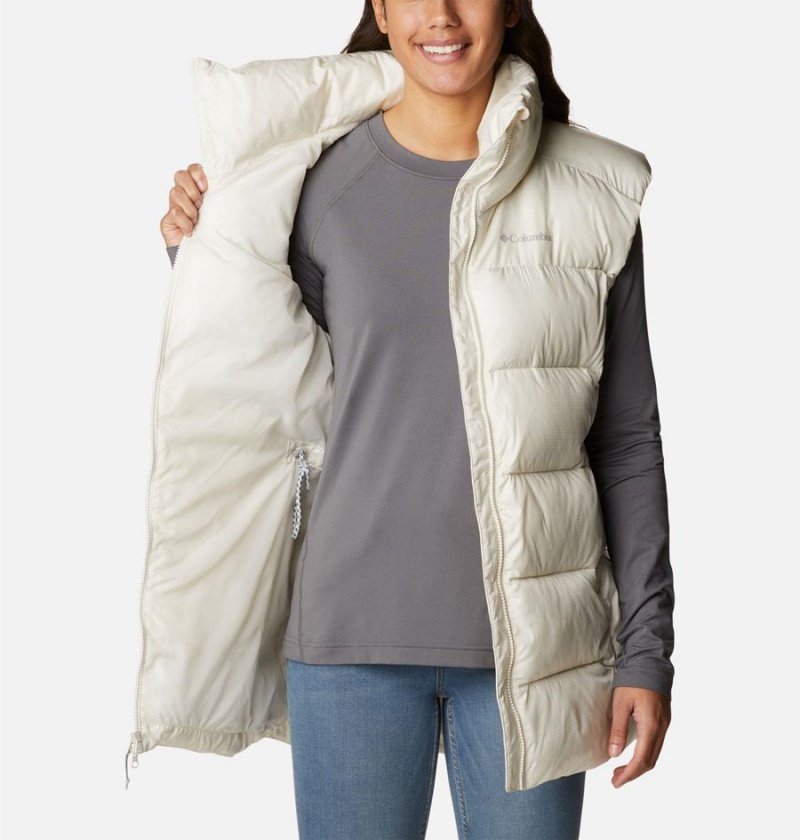 White Women's Columbia Puffect Mid Vest | CVEPH-0764