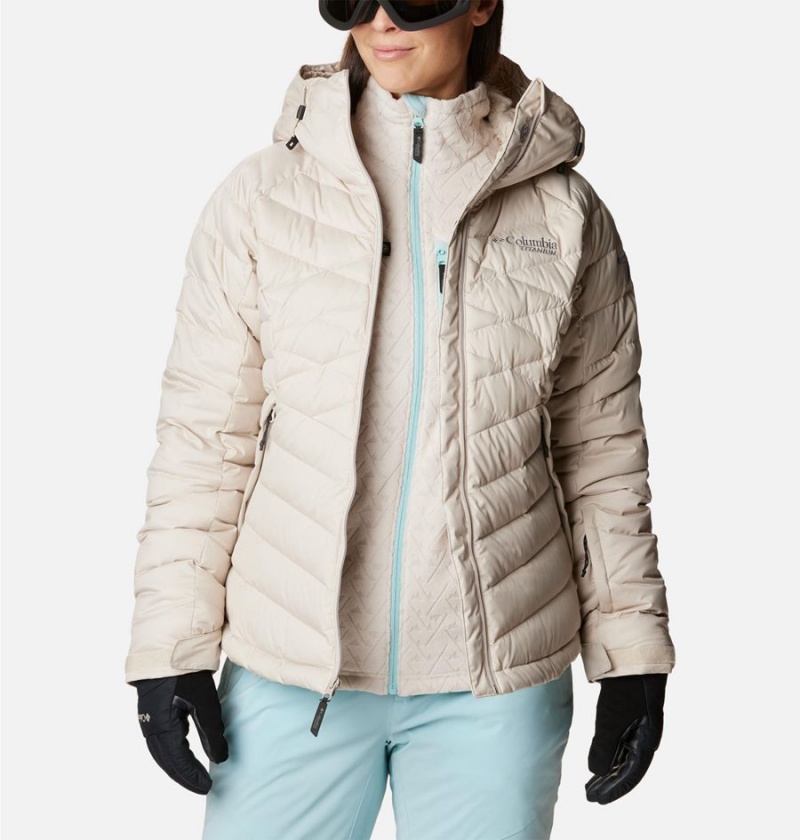 White Women's Columbia Roaring Fork Puffer Jacket | XEALS-8507