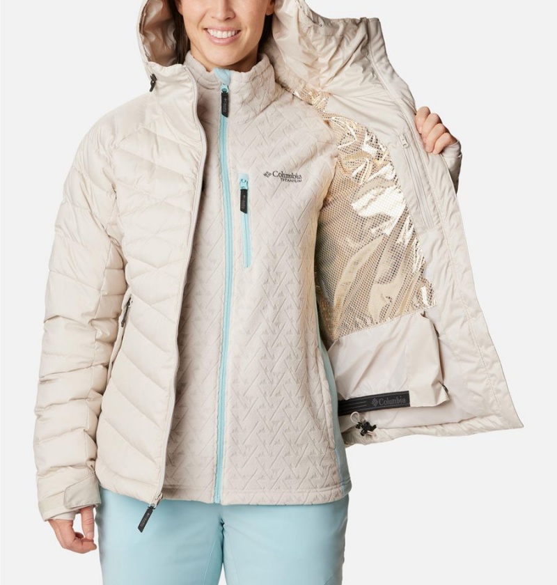 White Women's Columbia Roaring Fork Puffer Jacket | XEALS-8507