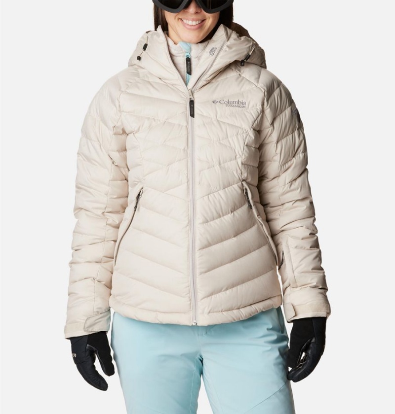 White Women\'s Columbia Roaring Fork Puffer Jacket | XEALS-8507