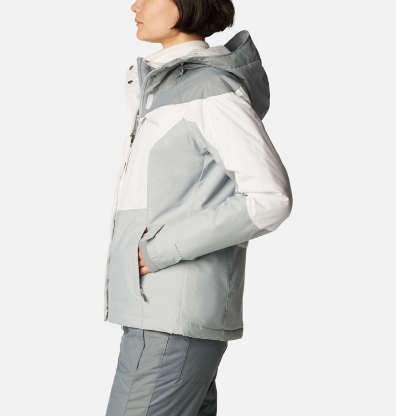 White Women's Columbia Rosie Run Insulated Ski Jacket | WFDRZ-2613