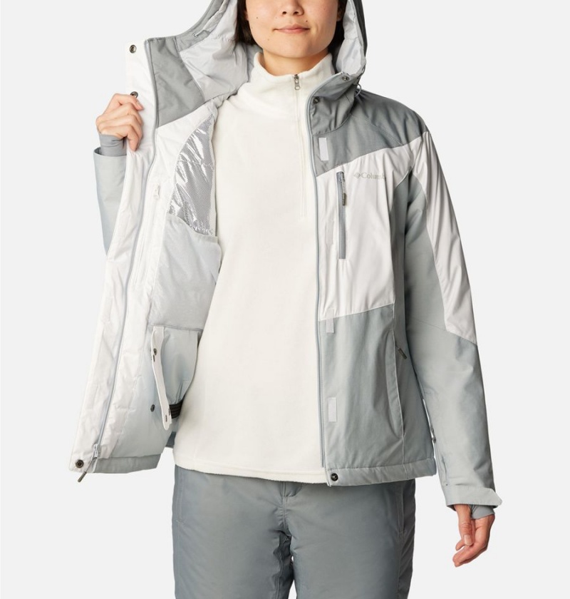 White Women's Columbia Rosie Run Insulated Ski Jacket | WFDRZ-2613