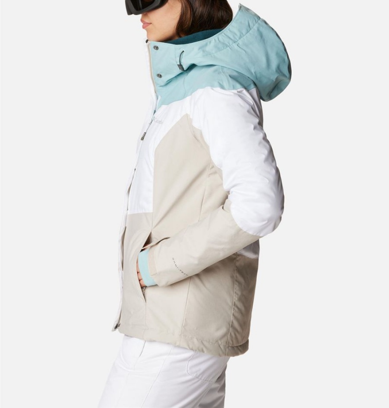 White Women's Columbia Rosie Run Insulated Ski Jacket | EQBUP-8076