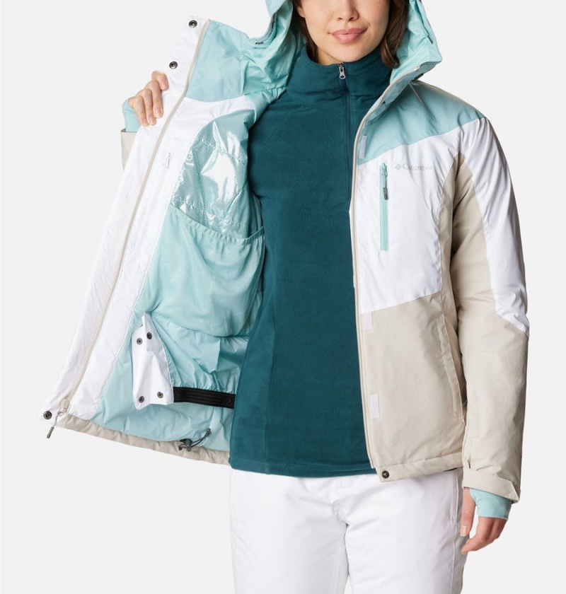 White Women's Columbia Rosie Run Insulated Ski Jacket | EQBUP-8076