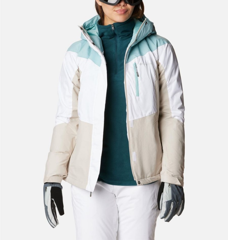 White Women's Columbia Rosie Run Insulated Ski Jacket | EQBUP-8076