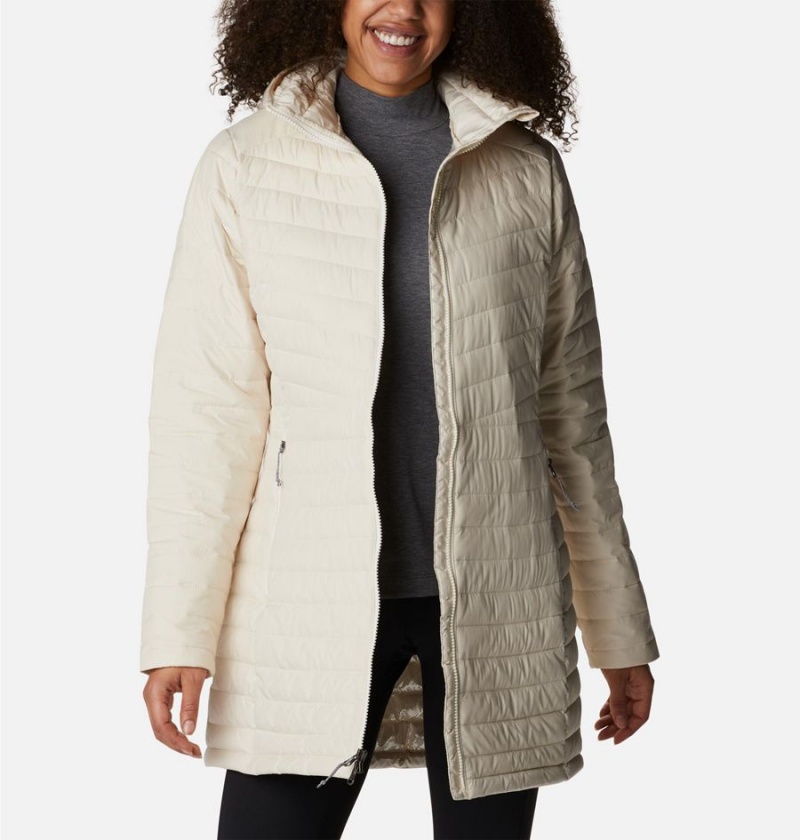 White Women's Columbia Slope Edge Mid Coats | QHOEY-6381