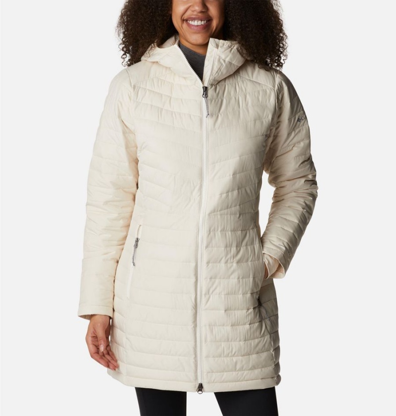 White Women\'s Columbia Slope Edge Mid Coats | QHOEY-6381