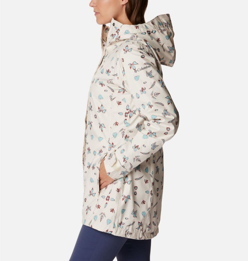 White Women's Columbia Splash A Little II Rain Jacket | MOQBX-6231