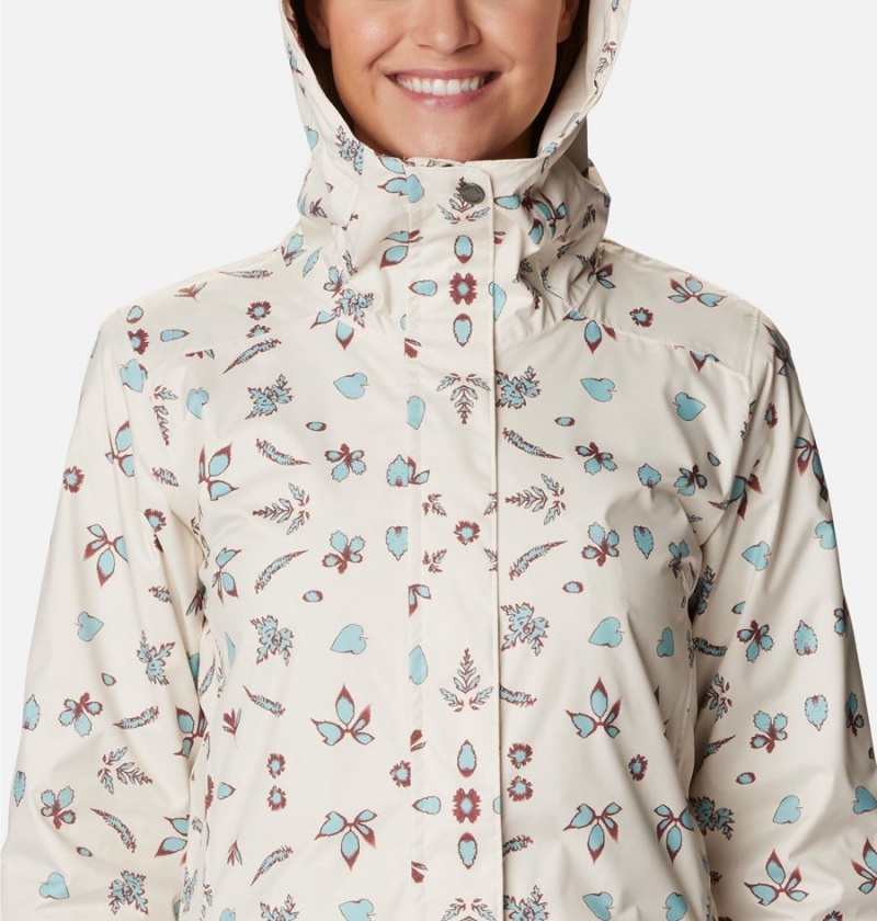 White Women's Columbia Splash A Little II Rain Jacket | MOQBX-6231