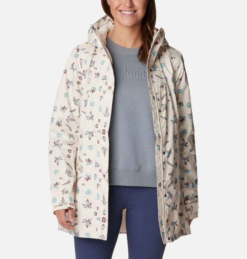 White Women's Columbia Splash A Little II Rain Jacket | MOQBX-6231