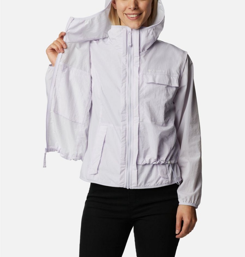 White Women's Columbia Spring Canyon Wind Interchange 3 In 1 Jackets | EUYIF-8395