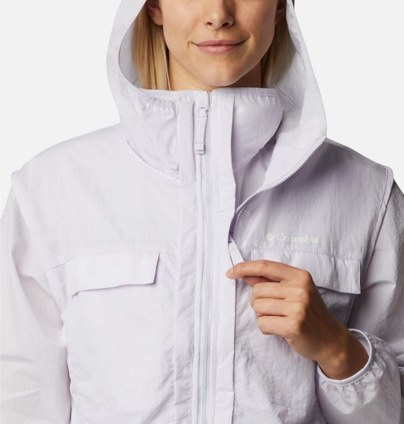 White Women's Columbia Spring Canyon Wind Interchange 3 In 1 Jackets | EUYIF-8395