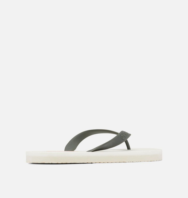 White Women's Columbia Sun Trek Flip Flop Sandals | UMRBK-4601