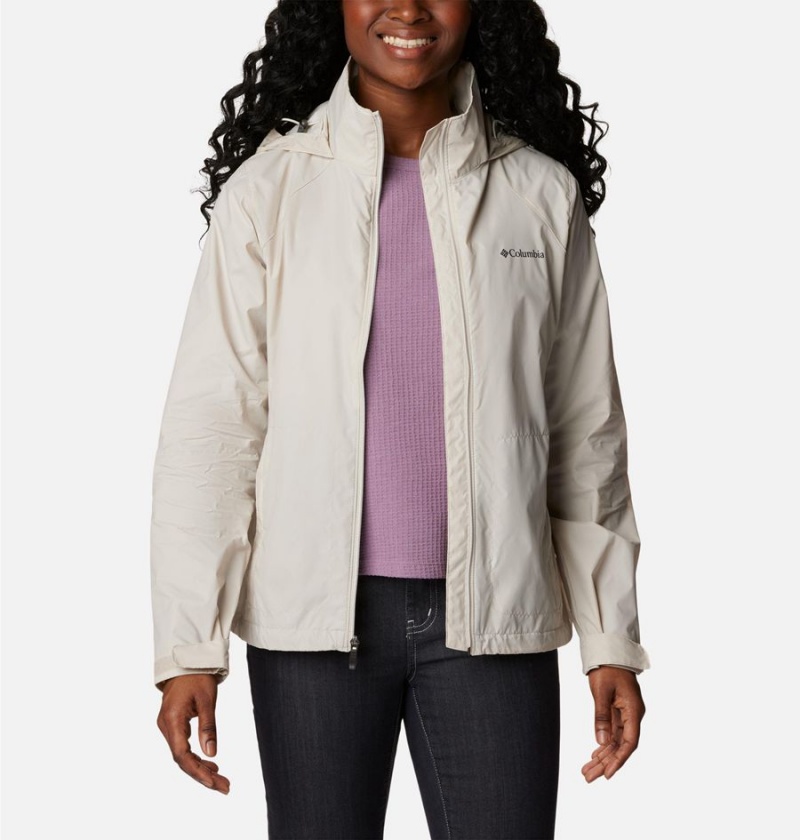 White Women's Columbia Switchback III Rain Jacket | WNEVC-2569