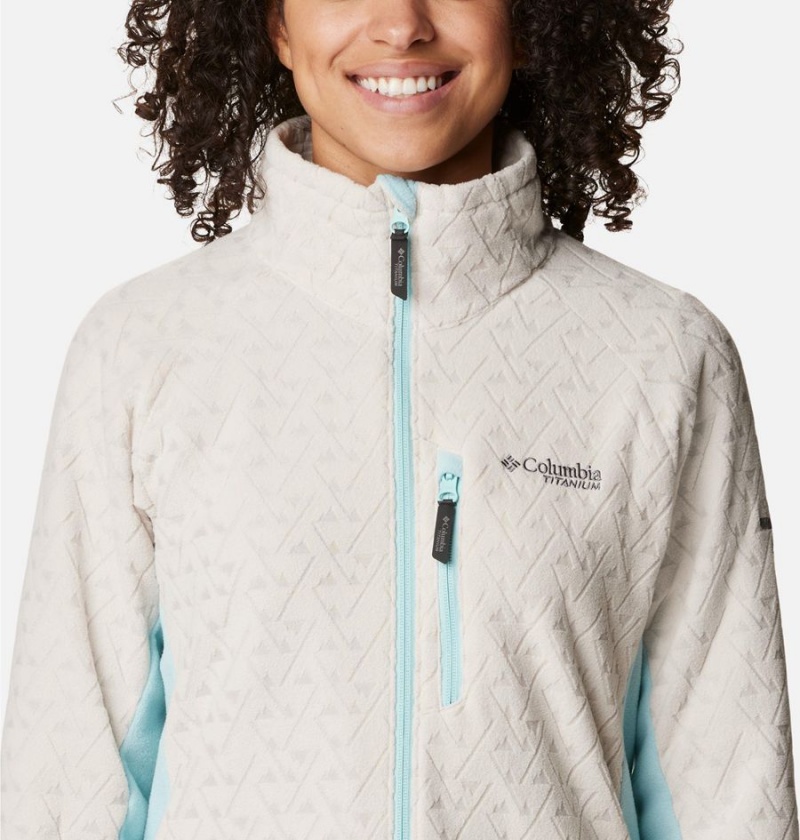 White Women's Columbia Titan Pass 3.0 Full Zip Fleece Jacket | DHUPX-2048