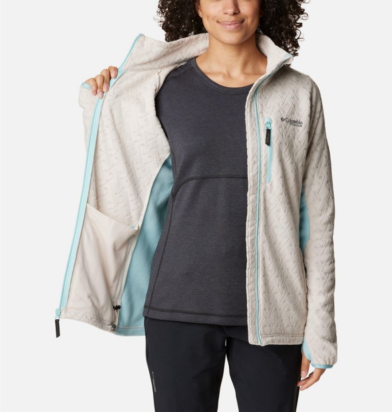 White Women's Columbia Titan Pass 3.0 Full Zip Fleece Jacket | DHUPX-2048