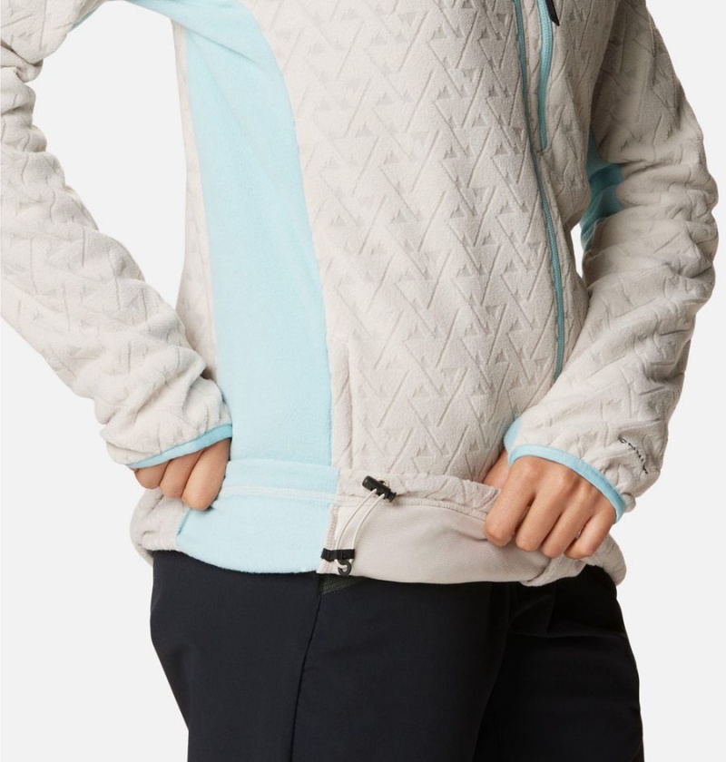 White Women's Columbia Titan Pass 3.0 Full Zip Fleece Jacket | DHUPX-2048