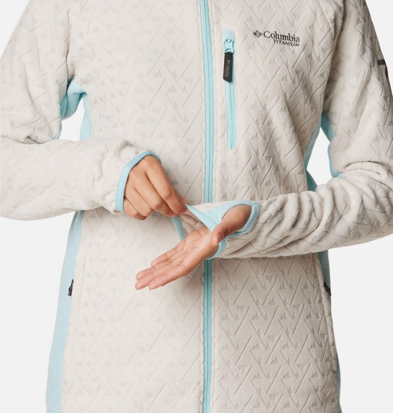 White Women's Columbia Titan Pass 3.0 Full Zip Fleece Jacket | DHUPX-2048